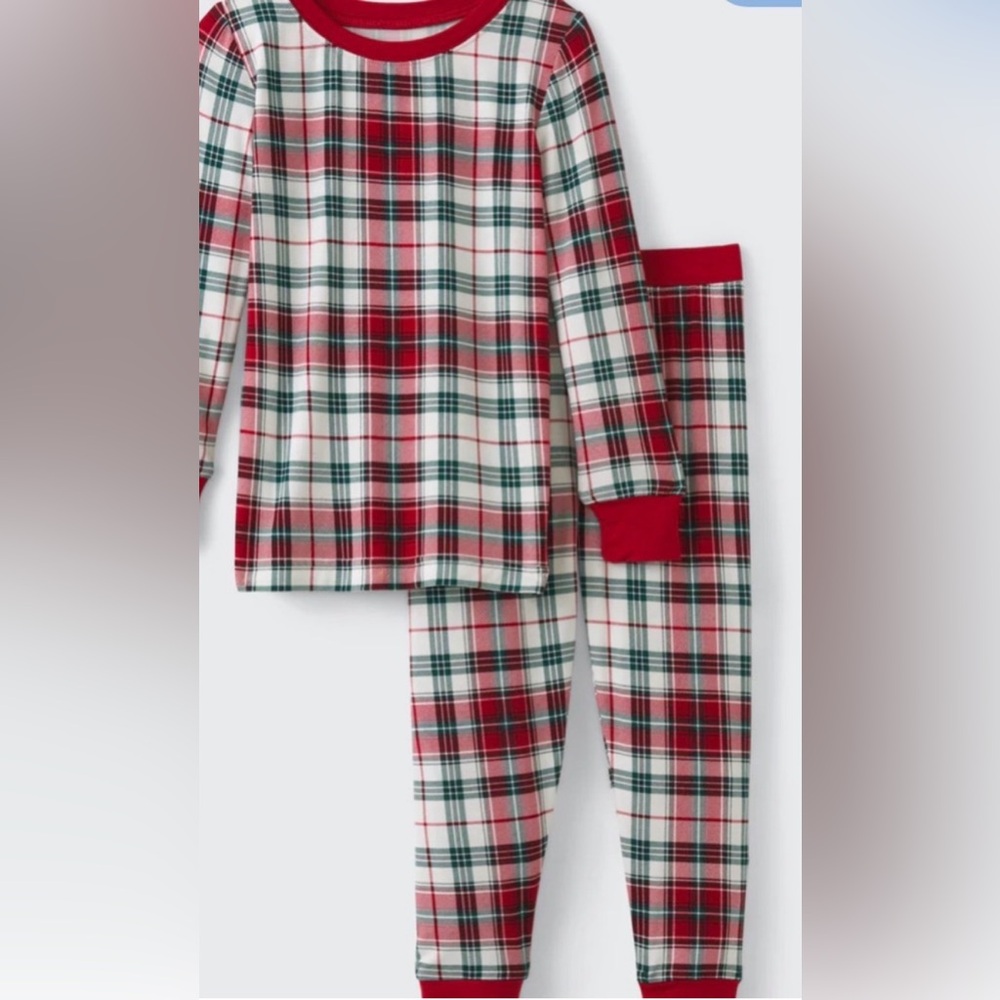 Little Sleepies Holly Plaid 2 Piece Pajama Set Red Size 3T NWT IN PACKAGE